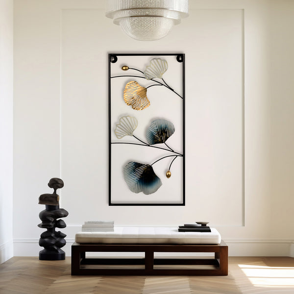 Blooming Metal Leaf Wall Art