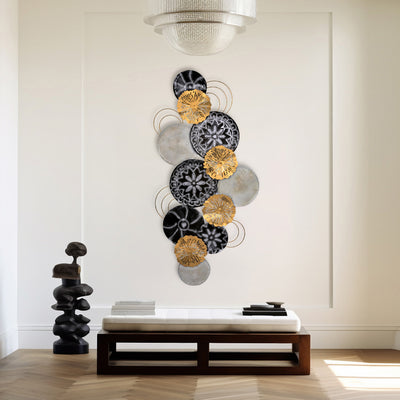Modern Multicolour Metallic Plate Wall Art