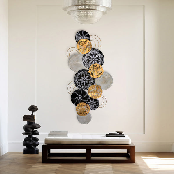 Modern Multicolour Metallic Plate Wall Art