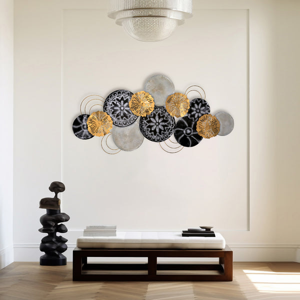 Modern Multicolour Metallic Plate Wall Art