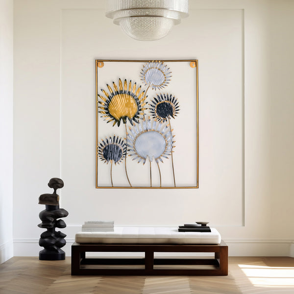 Elegant Gold and Black Metal Wall Art