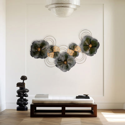 Floral Fusion Metal Wall Art