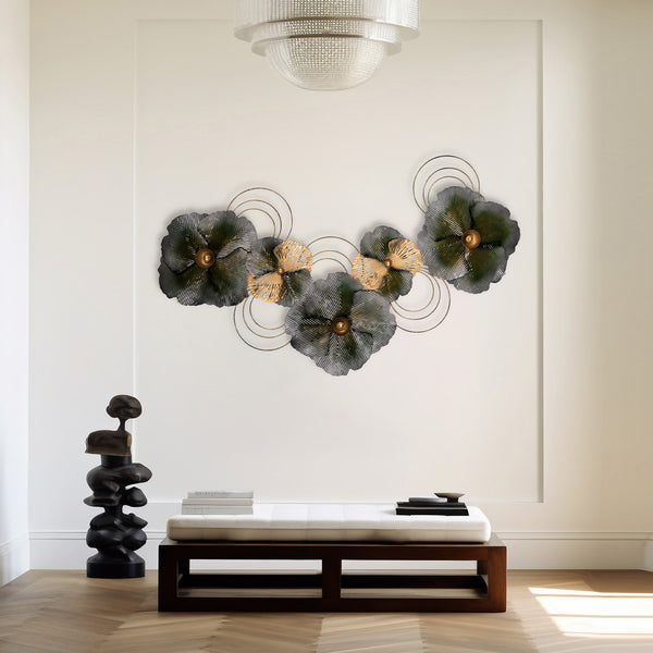 Floral Fusion Metal Wall Art