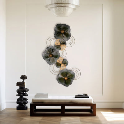 Floral Fusion Metal Wall Art