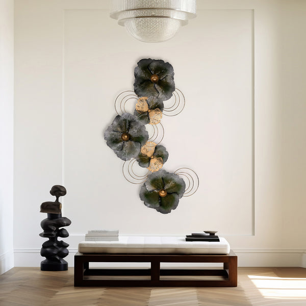 Floral Fusion Metal Wall Art