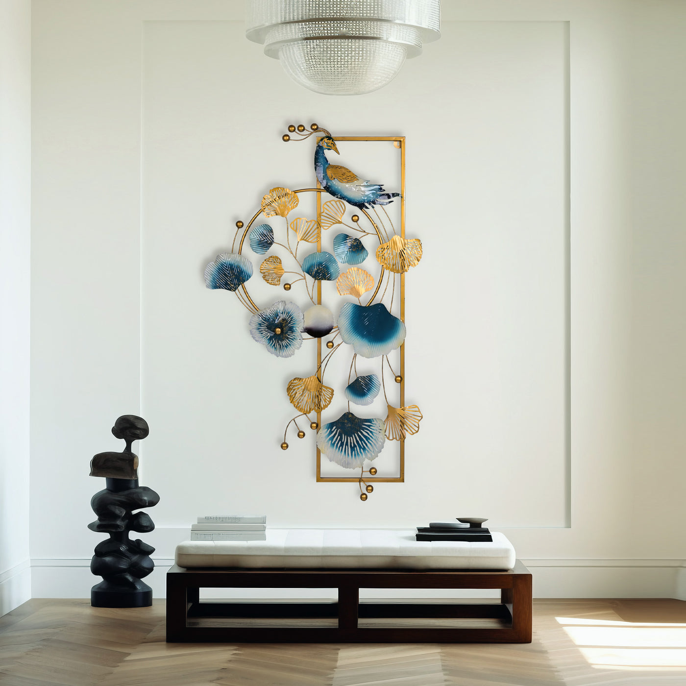 Elegant Peacock Metal Wall Art