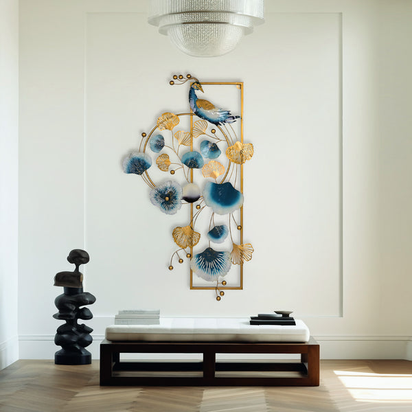 Elegant Peacock Metal Wall Art