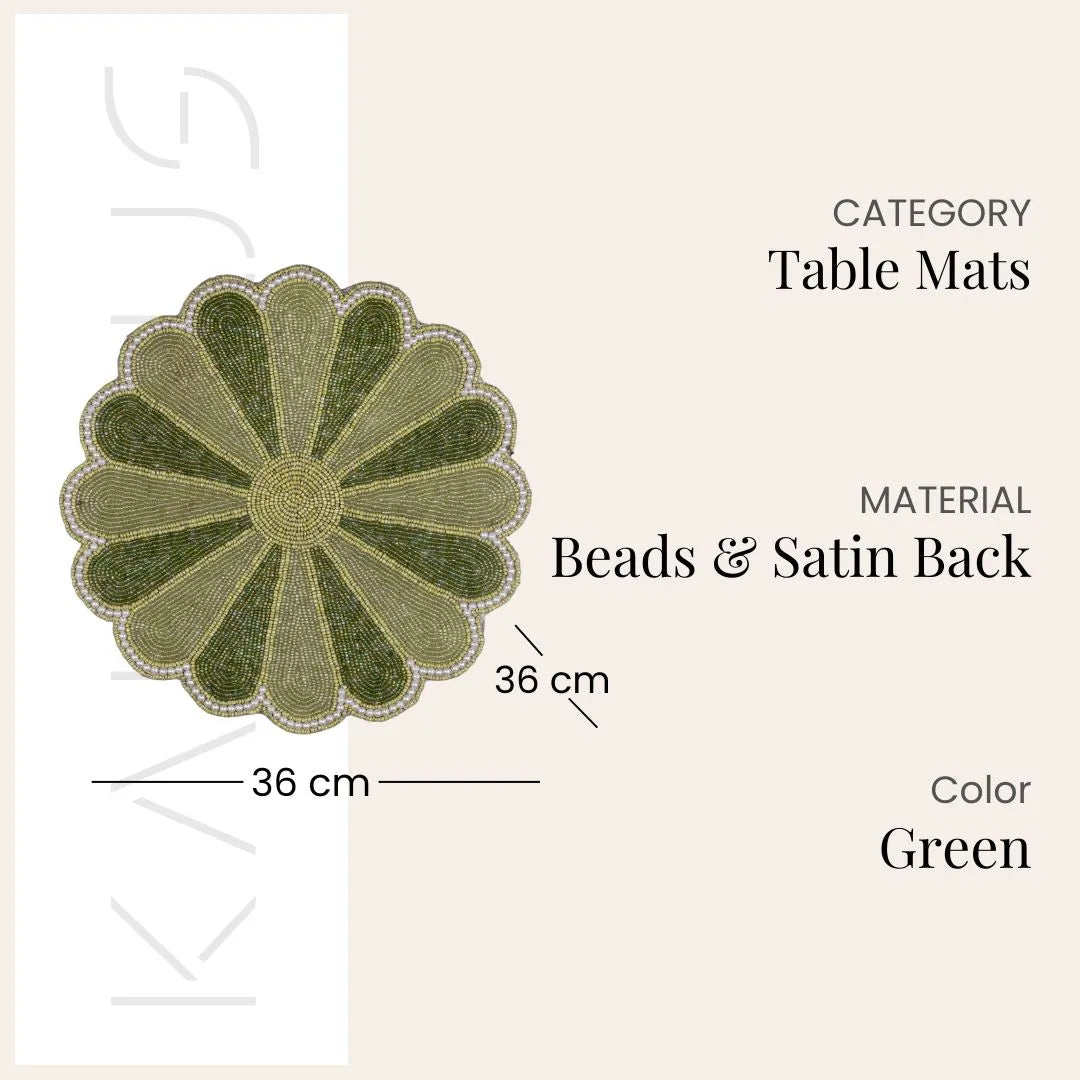 Elegant handmade beaded placemat for stylish dining
