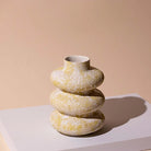Contemporary beige vase for tabletop decoration

