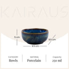 Blue Lagoon porcelain bowls for serving

