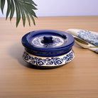 Ceramic casserole for serving with lid

