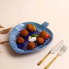 Decorative blue ombre ceramic platter

