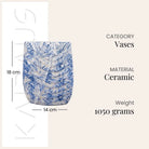 Elegant blue textured vase for modern home decor

