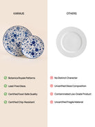 Elegant Bluebell porcelain dinnerware set of 2


