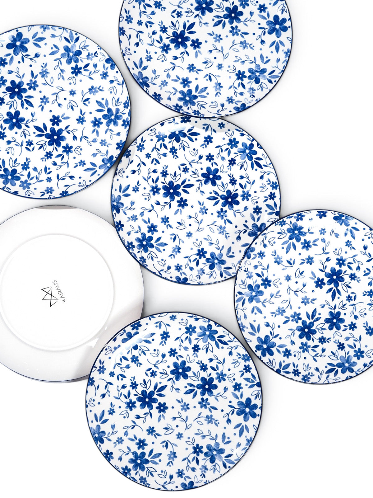 Bluebell porcelain dinner plates set of 6 in 10.8-inch size