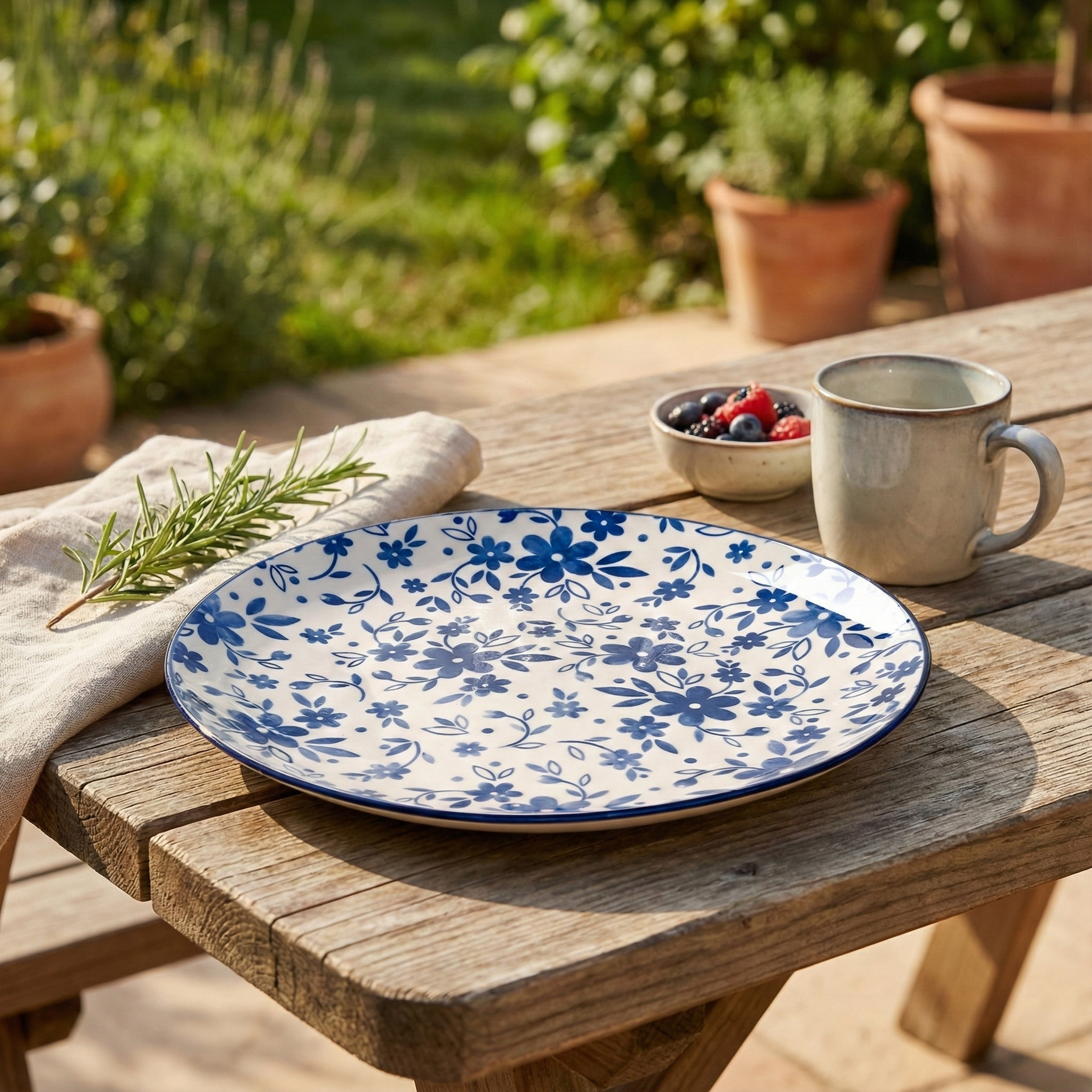 Set of two Bluebell porcelain quarter plates

