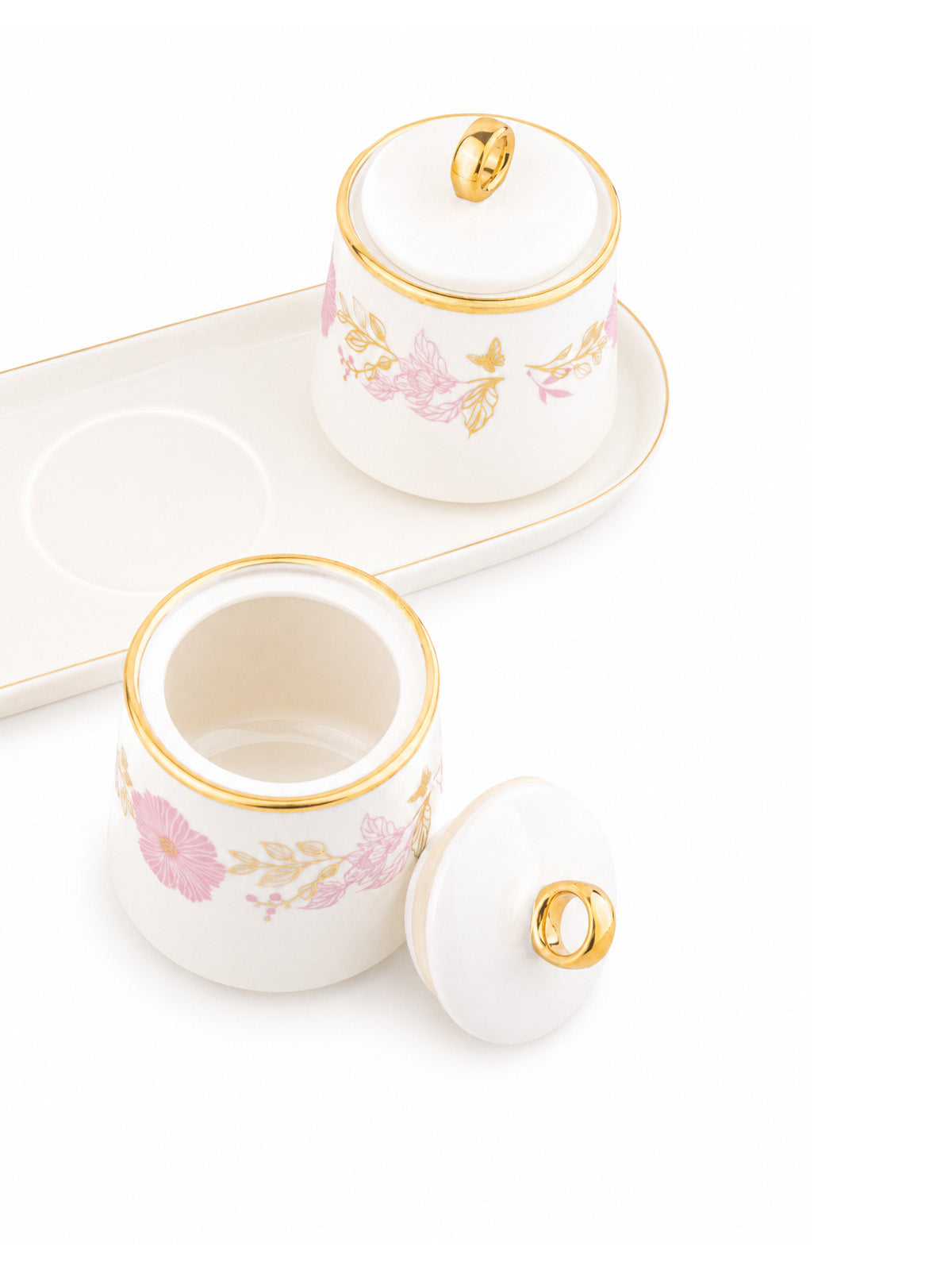 Elegant blush gold condiment set

