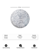 Boheme set of six porcelain dinner plates for everyday dining


