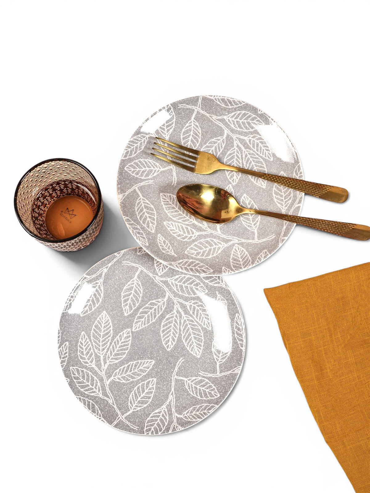 Boheme porcelain quarter plates set of 2 in 7.8-inch size


