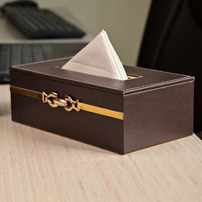 Premium Maroon Leather Desk Organiser Set