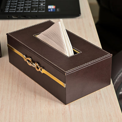 Premium Maroon Leather Desk Organiser Set
