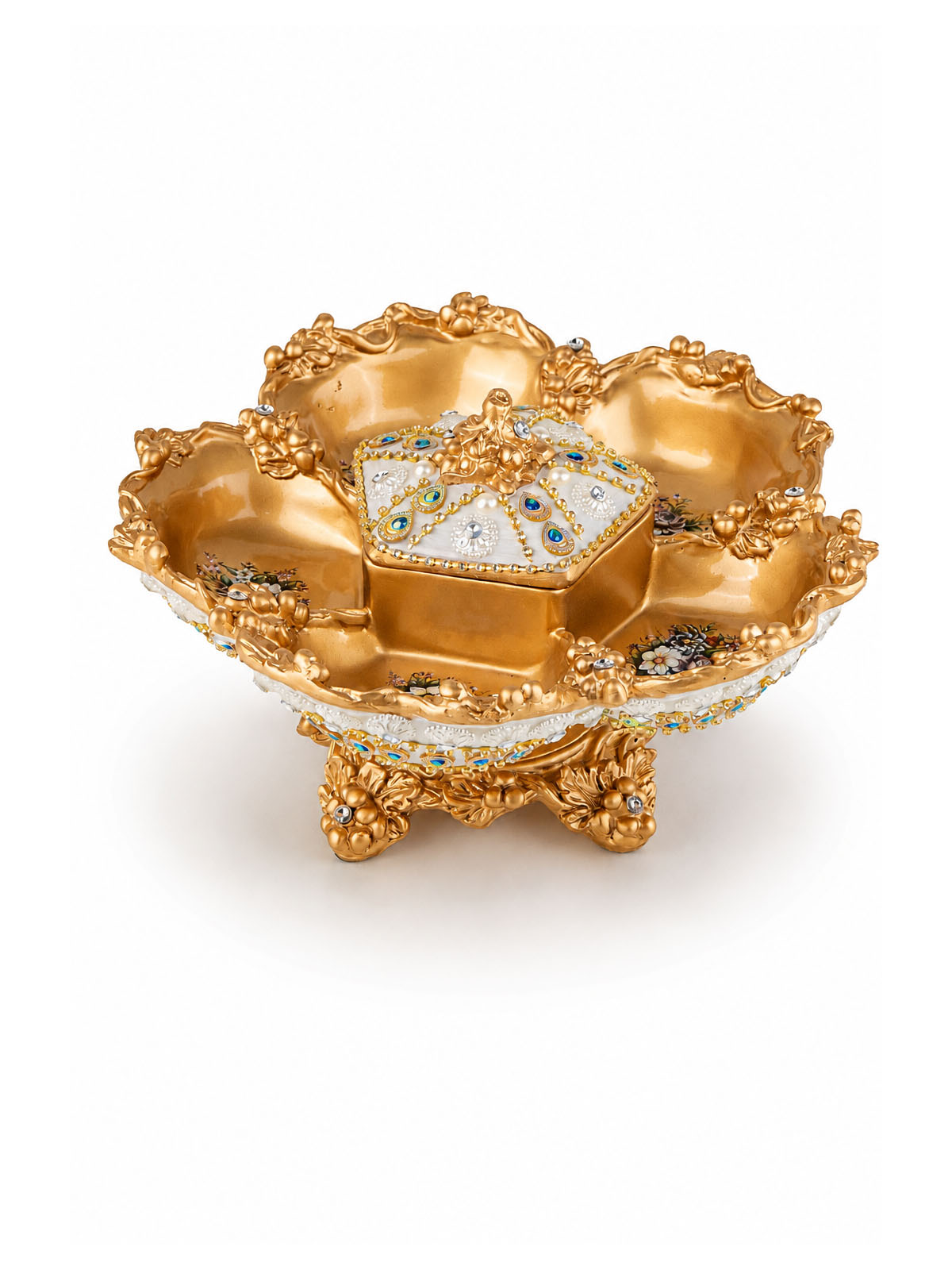 Caraval Decorative Dry Fruit Server displayed on a dining table

