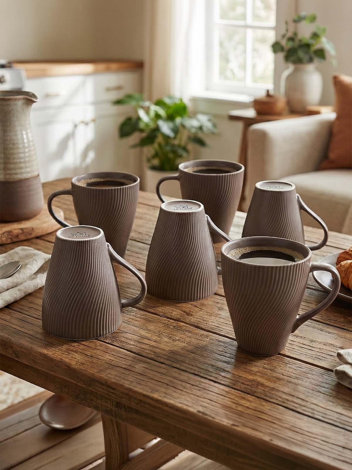 Cedar Unique New Bone China coffee mug set of 6

