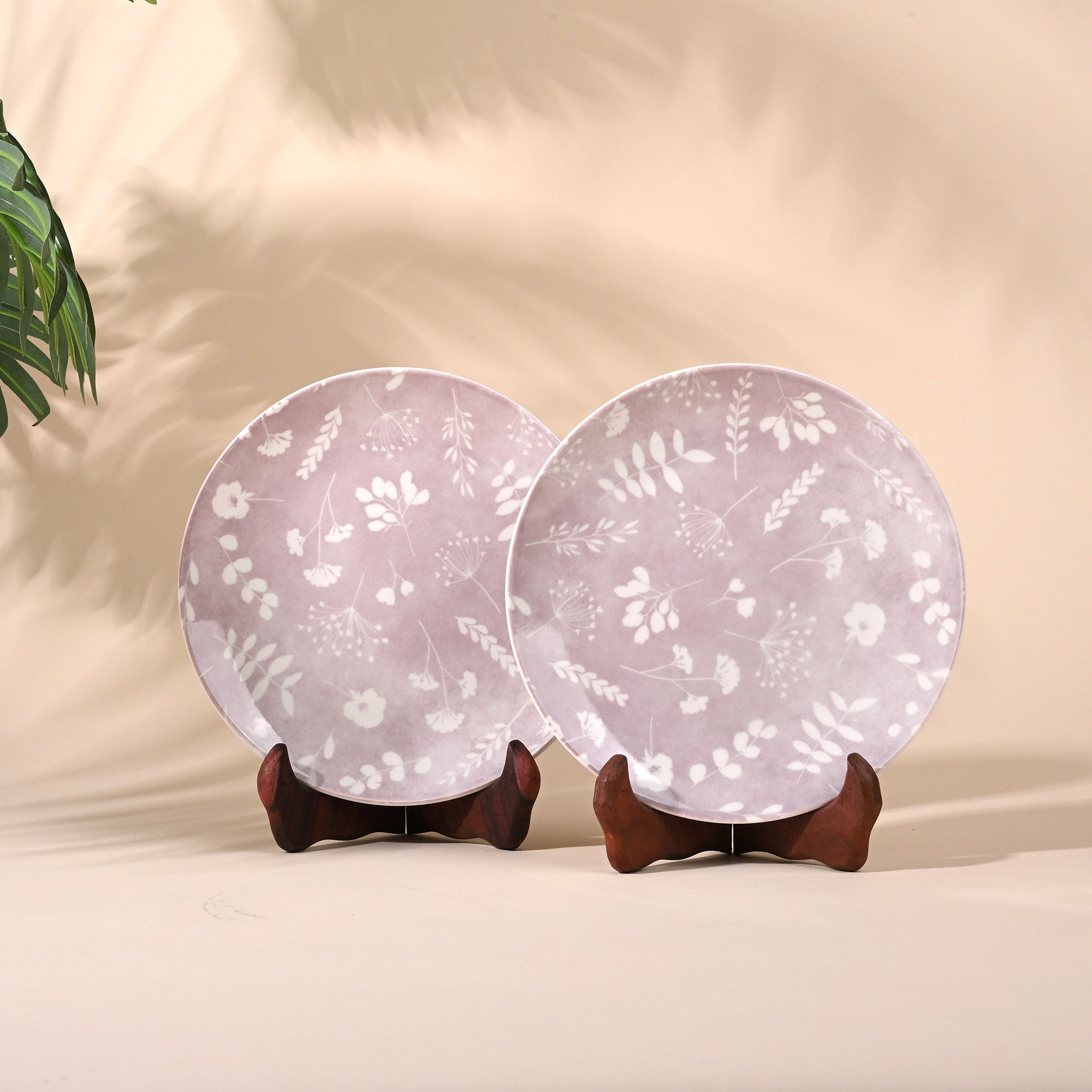 Dahlia porcelain quarter plates set of 2