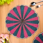 Chic stripes circular table mat for elegant dining
