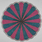 Round striped placemat for dining table decor
