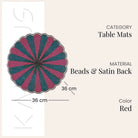 Circular table mat with chic stripe design
