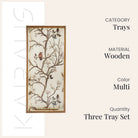 Chinoiserie-inspired decorative serving tray set

