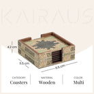Six-piece Classic Elegance coaster set for dining table

