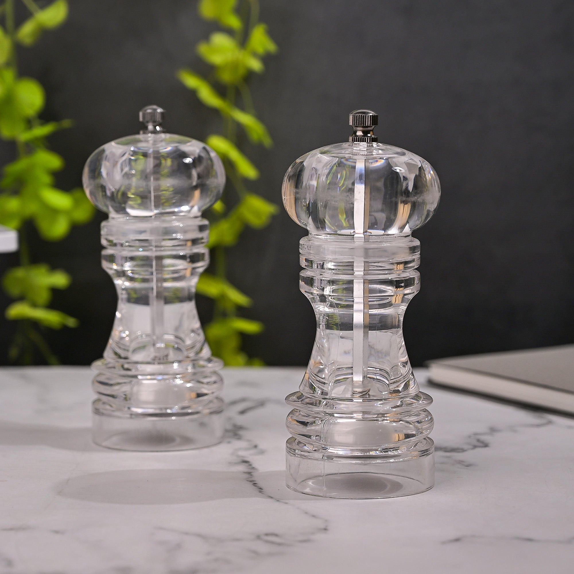 Classic Elegance glass condiment set

