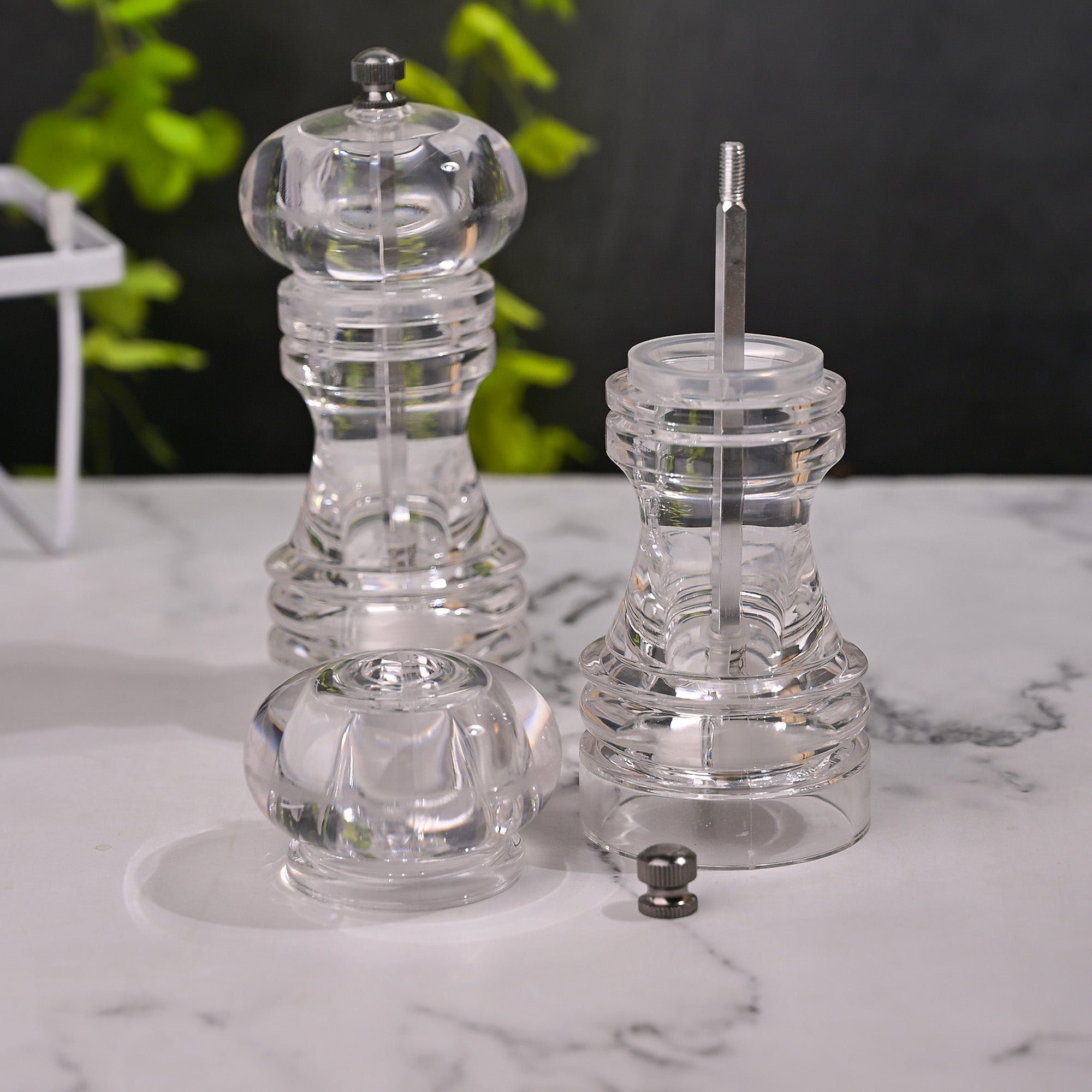 Elegant condiment holder set for kitchen and dining

