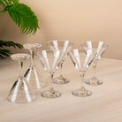 Classic cocktail glasses displayed together

