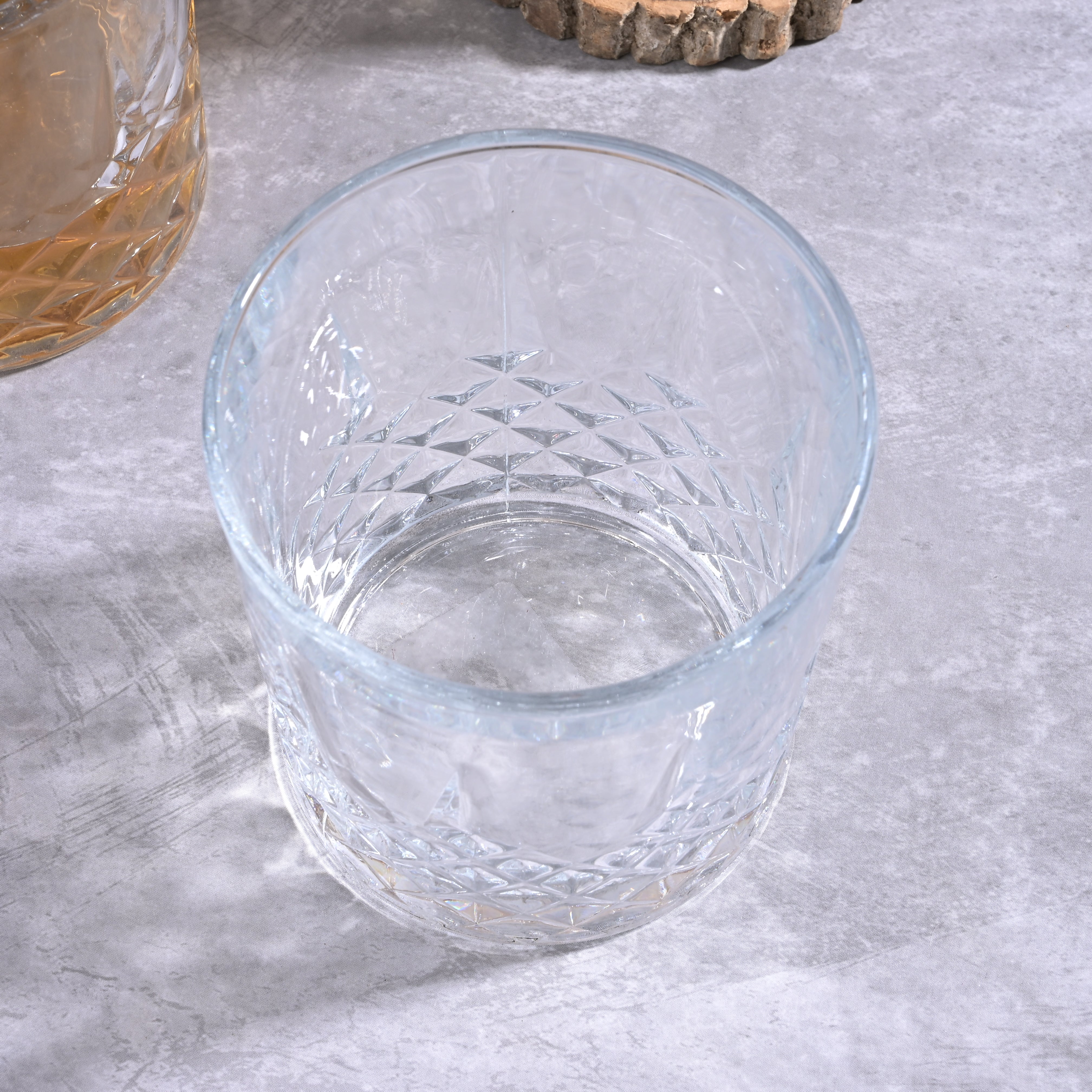 Elegant classic whiskey drinking glass

