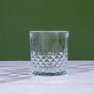 Elegant whiskey tumbler with clear finish

