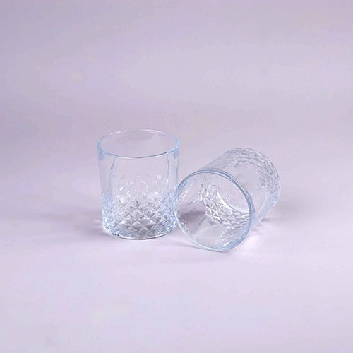 Classic whiskey glasses arranged together

