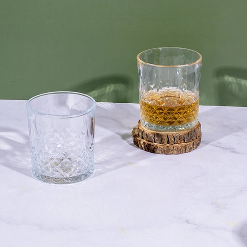 Sophisticated whiskey drinking glass for home bar

