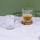 Sophisticated whiskey drinking glass for home bar

