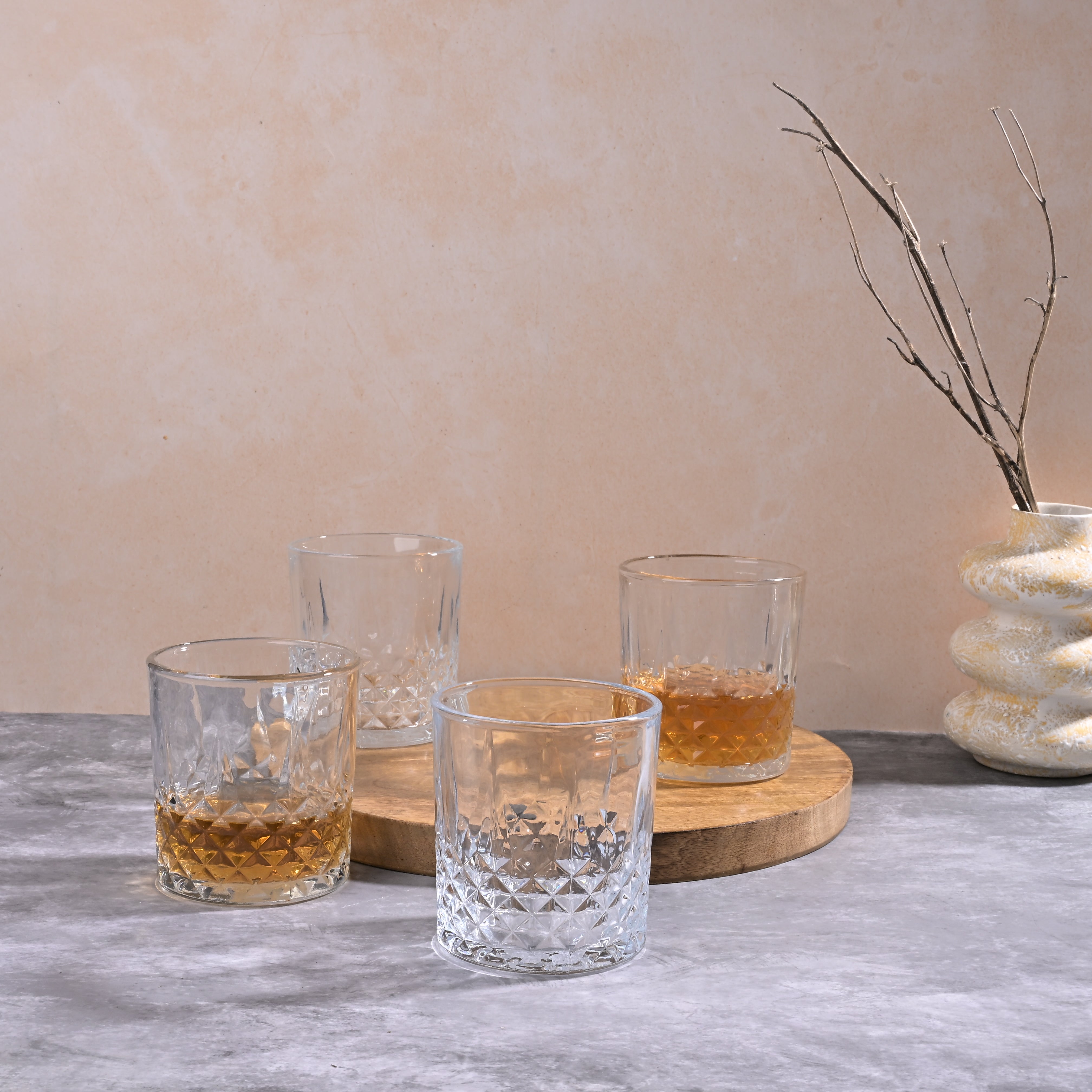 Classic whiskey glass set of 4