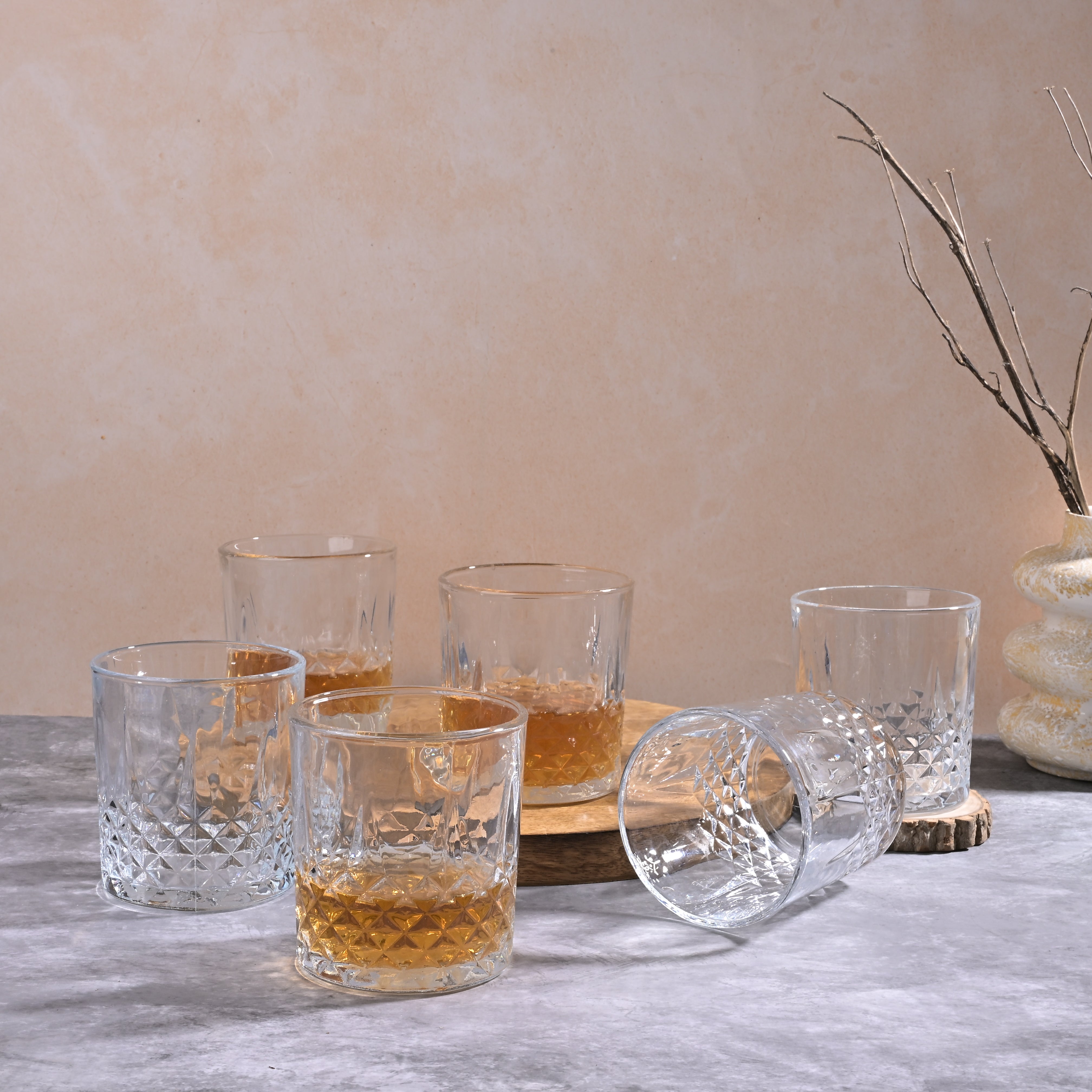 Classic whiskey glass set of 6