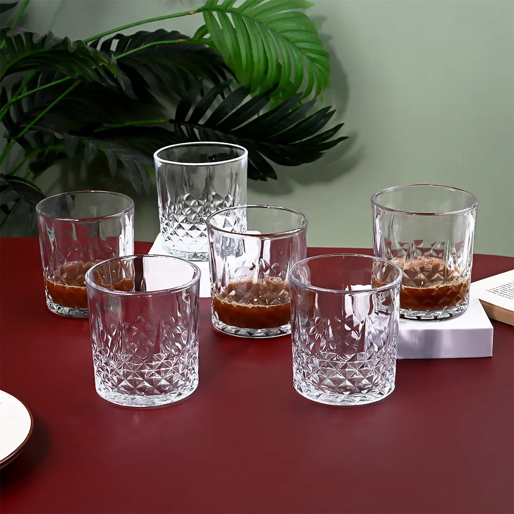 Six-piece whiskey glass set for home bar

