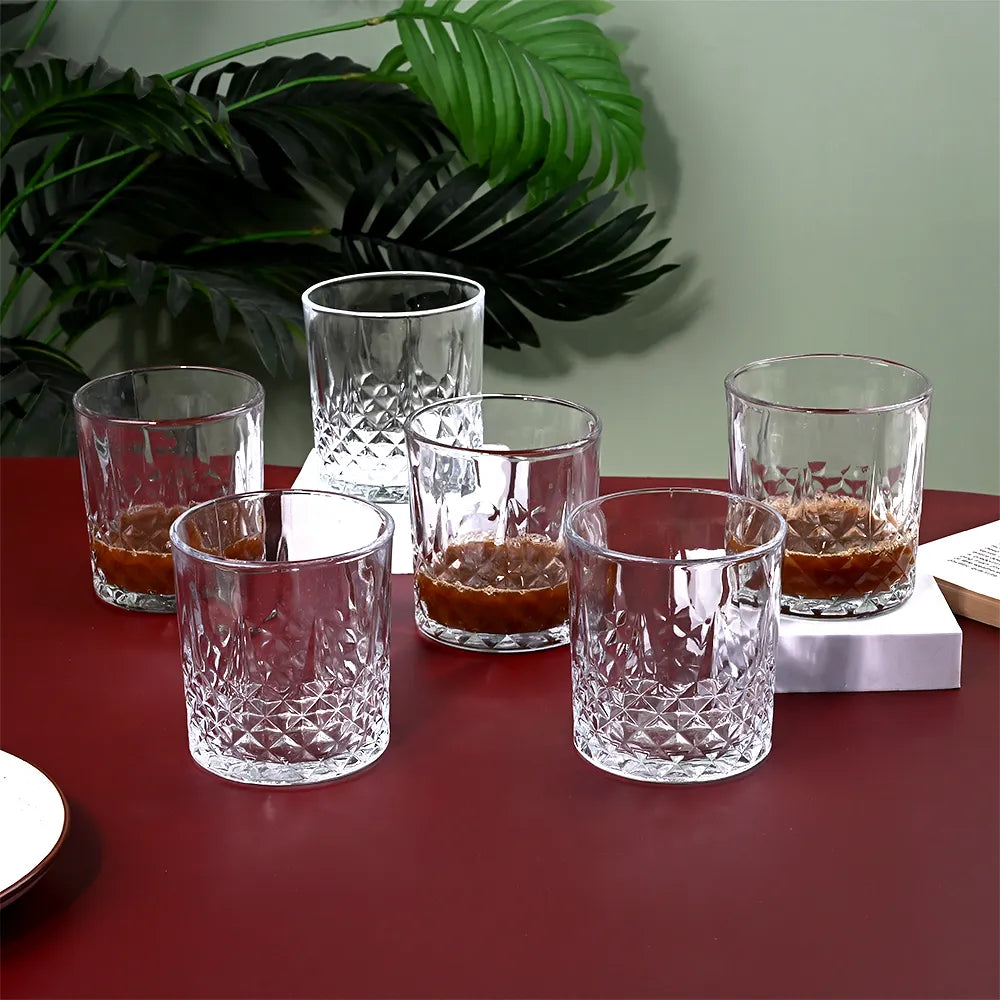Classic whiskey tumbler set with sturdy glass construction

