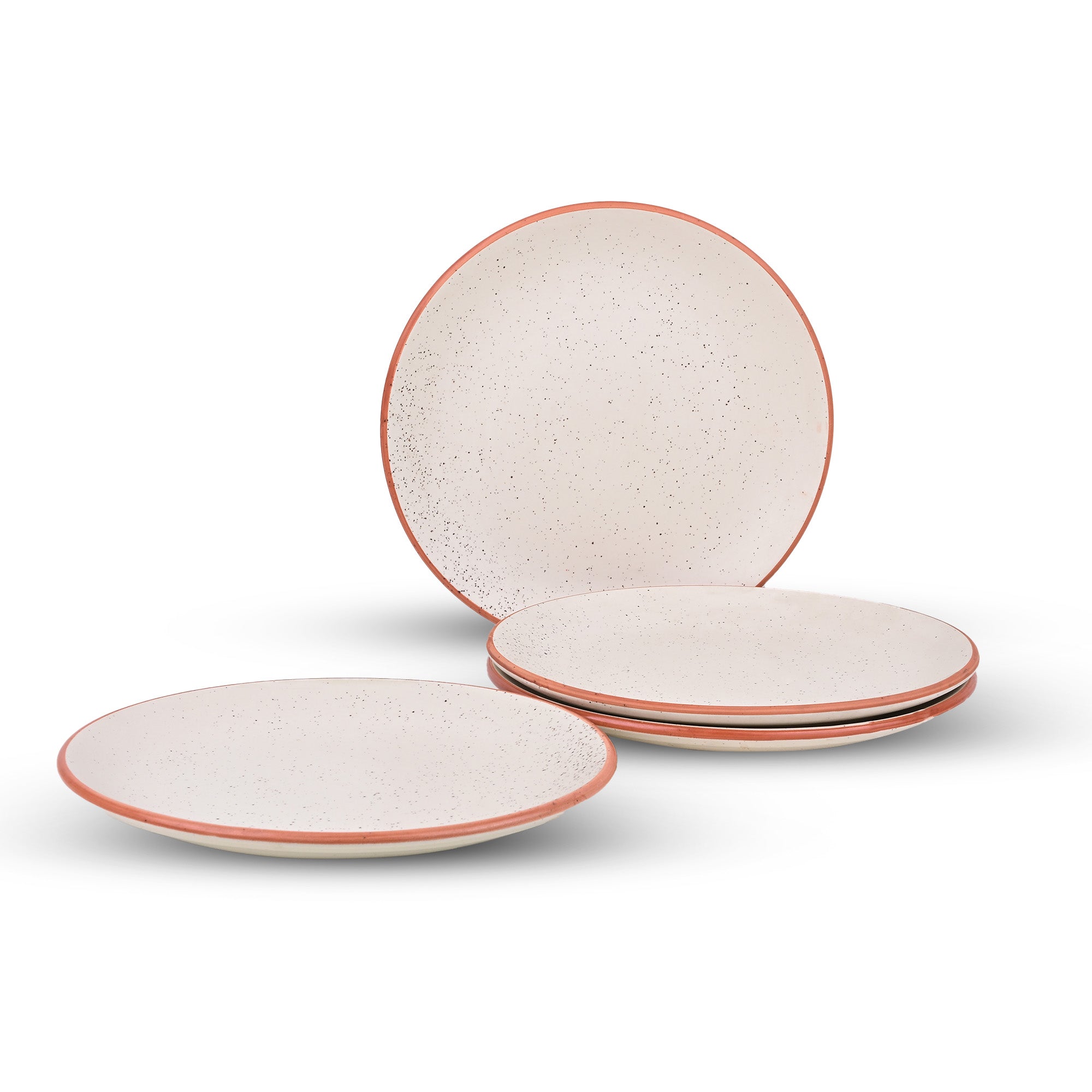 10.5 inch classic white ceramic dinner plate set

