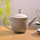Cloud Grey Tea Kettle Set Displayed on a Modern Kitchen Counter