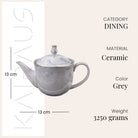 Close-Up of Cloud Grey Tea Kettle Showing Surface Details