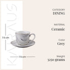 Cloud Grey Tea Kettle Set with Matching Accessories