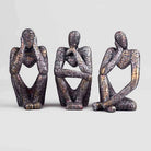 Copper Thinking Trios set featuring three seated meditation-style figures

